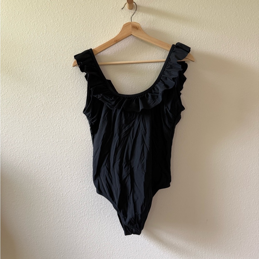 Target Black Ruffle One Piece Swimsuit